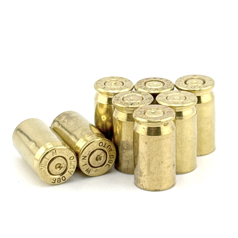 380 AUTO, FIRED NICKEL PLATED BRASS, BAGS OF 50 BR-380AN-50