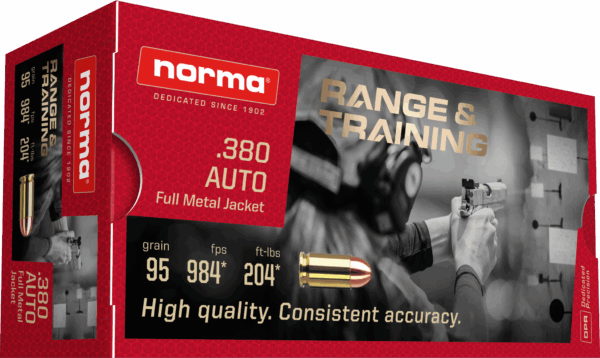 NORMA .380 AUTO 95GR FMJ 500CT