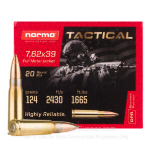 NORMA 7.62X39 124GR FMJ 1000 CT